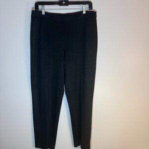 NWT TAHARI Woman's Stretch Camille Black Zippered Ankle Pants $178 MSRP Size 12